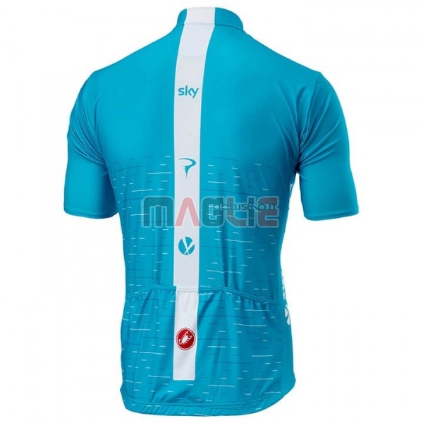 Maglia Sky Manica Corta 2018 Blu Bianco